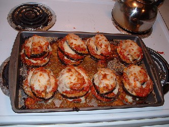 Eggplant Parmigiana Rounds