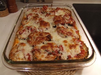 Image of Microwave Eggplant Parmesan, Recipe Key