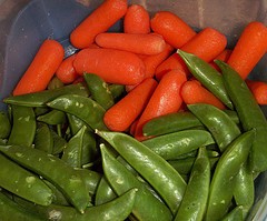 Image of Sugar Snap Peas And Glazed Carrots, Recipe Key