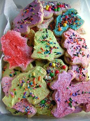 Image of Traditional Decorated Christmas Cookies, Recipe Key