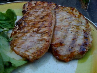 Grilled Pork Cutlet with Rosemary