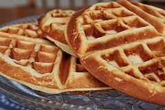 Image of Belgian Waffles With Blueberries, Recipe Key