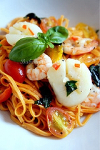 Angel-Hair Pasta with Scallops