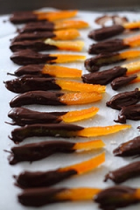 Candied Orange Peel Dipped In Chocolate