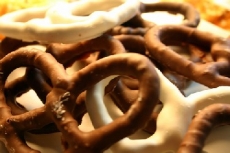 Caramel Dipped Chocolate Covered Pretzels