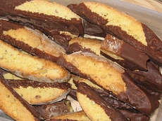 Chocolate Dipped Almond Biscotti