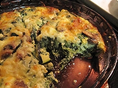 Crustless Spinach Mushroom Quiche