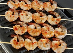 Garlic Skewered Shrimp