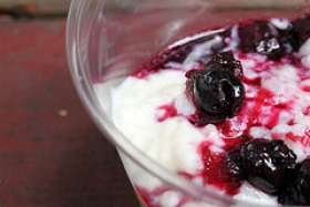 Rice Pudding with Blueberries