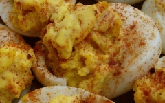 Red Deviled Eggs